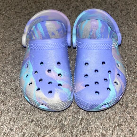 Crocs Classic Marbled Clogs for Kids - Moon Jelly size 8 - Picture 1 of 5
